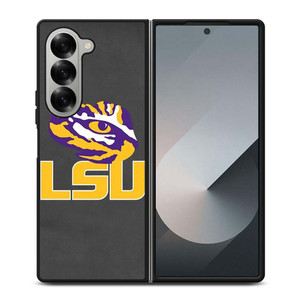 LSU TIGERS LEATHER LOGO Samsung Galaxy Z Fold 6 Case Cover