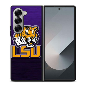 LSU TIGERS WOODEN LOGO Samsung Galaxy Z Fold 6 Case Cover
