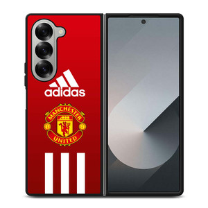 MANCHESTER UNITED FC ADIDAS STRIPES Samsung Galaxy Z Fold 6 Case Cover