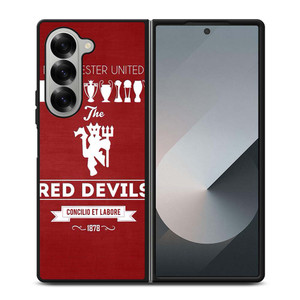 MANCHESTER UNITED FC LOGO FOOTBALL RED DEVILS Samsung Galaxy Z Fold 6 Case Cover