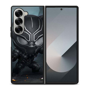 MARVEL BLACK PANTHER KAWAII Samsung Galaxy Z Fold 6 Case Cover MARVEL BLACK PANTHER KAWAII Samsung Galaxy Z Fold 6 Case Cover