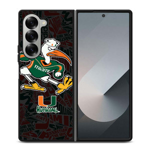 MIAMI HURRICANES UM FOOTBALL Samsung Galaxy Z Fold 6 Case Cover