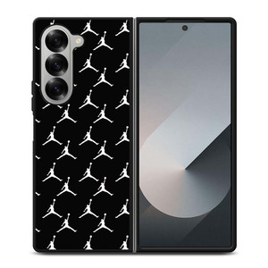 MICHAEL JORDAN SYMBOL BLACK PATTERN Samsung Galaxy Z Fold 6 Case Cover
