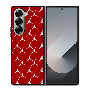 MICHAEL JORDAN SYMBOL RED PATTERN Samsung Galaxy Z Fold 6 Case Cover