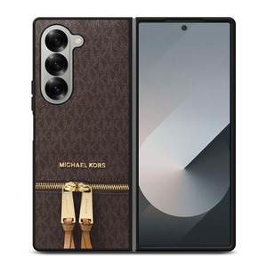 MICHAEL KORS MK LOGO BACKPACK BROWN BAG Samsung Galaxy Z Fold 6 Case Cover