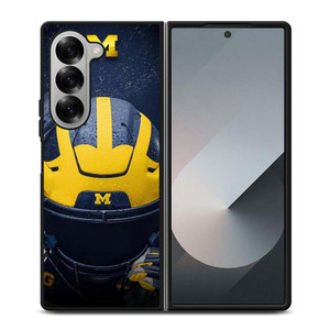 MICHIGAN WOLVERINES HELMET COLLEGE FOOTBALL TEAM Samsung Galaxy Z Fold 6 Case Cover