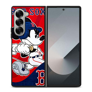 MICKEY MOUSE BOSTON RED SOX Samsung Galaxy Z Fold 6 Case Cover