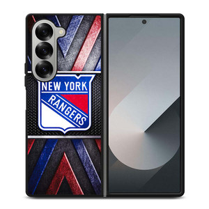 NEW YORK RANGERS NHL METAL LOGO Samsung Galaxy Z Fold 6 Case Cover