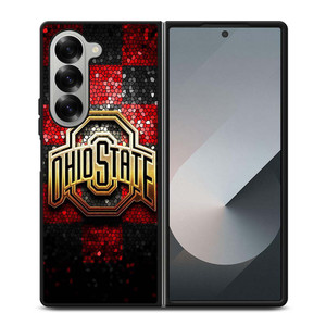 OHIO STATE LOGO FOOTBALL MOZAIC ICON Samsung Galaxy Z Fold 6 Case Cover