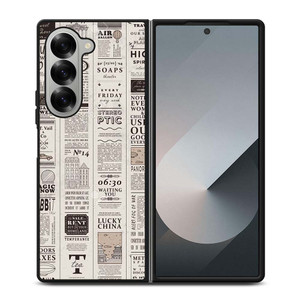 OLD NEWSPAPER PATTERN Samsung Galaxy Z Fold 6 Case Cover