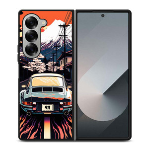PORSCHE CAR 911 RACING CAR PAINTING Samsung Galaxy Z Fold 6 Case Cover