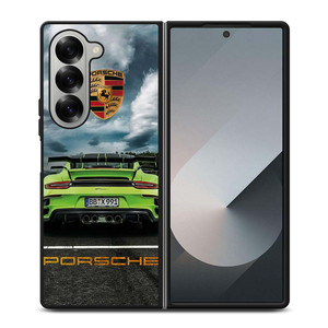 PORSCHE LOGO GREEN CAR Samsung Galaxy Z Fold 6 Case Cover