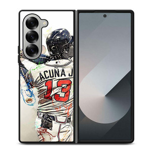 RONALD ACUNA JR 13 ATLANTA BRAVES Samsung Galaxy Z Fold 6 Case Cover RONALD ACUNA JR 13 ATLANTA BRAVES Samsung Galaxy Z Fold 6 Case Cover