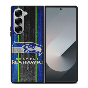 SEATTLE SEAHAWKS WOODEN LOGO NFL Samsung Galaxy Z Fold 6 Case Cover