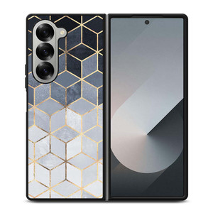SOFT BLUE GRADIENT CUBES Samsung Galaxy Z Fold 6 Case Cover