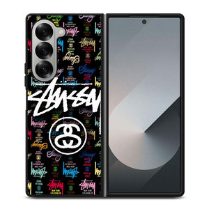 STUSSY COLLAGE LOGO Samsung Galaxy Z Fold 6 Case Cover