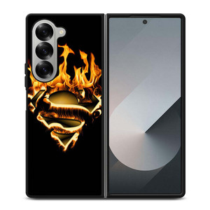SUPERMAN LOGO FIRE Samsung Galaxy Z Fold 6 Case Cover