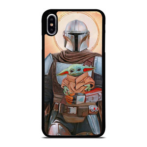 BABY YODA AND THE MANDALORIAN STAR WARS iPhone XS Max Case Cover