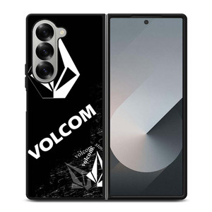 VOLCOM BLACK LOGO Samsung Galaxy Z Fold 6 Case Cover