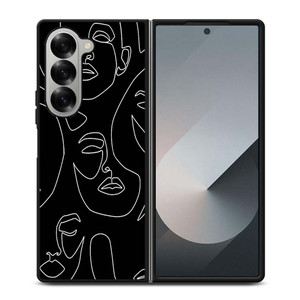 WOMAN FACE SKETCH PATTERN Samsung Galaxy Z Fold 6 Case Cover WOMAN FACE SKETCH PATTERN Samsung Galaxy Z Fold 6 Case Cover