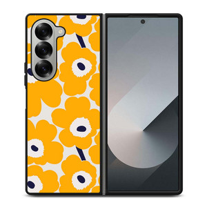 YELLOW RETRO FLORAL PATTERN Samsung Galaxy Z Fold 6 Case Cover YELLOW RETRO FLORAL PATTERN Samsung Galaxy Z Fold 6 Case Cover