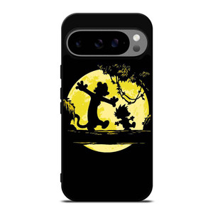 CALVIN AND HOBBES BLACK CARTOON Google Pixel 9 Pro XL Case Cover