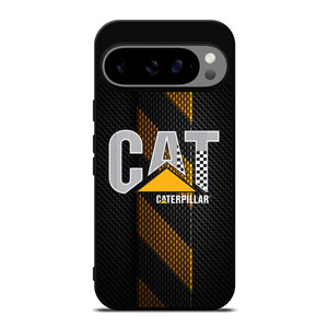 CATERPILLAR TRACTOR LOGO YELLOW METAL TRIPE Google Pixel 9 Pro XL Case Cover