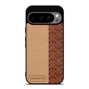 COACH NEW YORK BROWN LEATHER Google Pixel 9 Pro XL Case Cover COACH NEW YORK BROWN LEATHER Google Pixel 9 Pro XL Case Cover