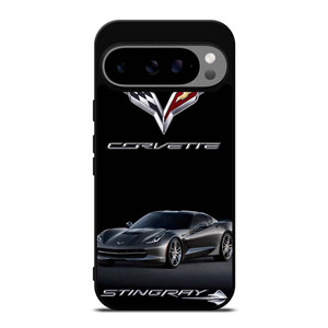 CORVETTE STINGRAY C7 BLACK CAR Google Pixel 9 Pro XL Case Cover