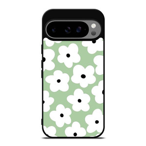 GREEN RETRO FLORAL PATTERN Google Pixel 9 Pro XL Case Cover GREEN RETRO FLORAL PATTERN Google Pixel 9 Pro XL Case Cover