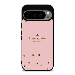 KATE SPADE NEW YORK LOGO PINK GOLDEN POLKADOTS Google Pixel 9 Pro XL Case Cover