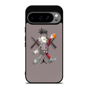 KAWS AIR JORDAN STUSSY Google Pixel 9 Pro XL Case Cover KAWS AIR JORDAN STUSSY Google Pixel 9 Pro XL Case Cover
