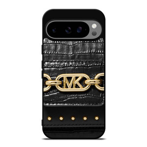 MICHAEL KORS MK LOGO BLACK LEATHER HAND BAG Google Pixel 9 Pro XL Case Cover