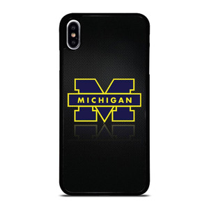 MICHIGAN WOLVERINES METAL LOGO iPhone XS Max Case Cover