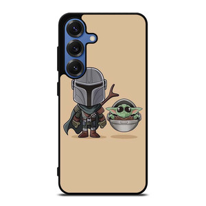 BABY YODA AND MANDALORIAN STAR WARS CUTE Samsung Galaxy S25 Case Cover