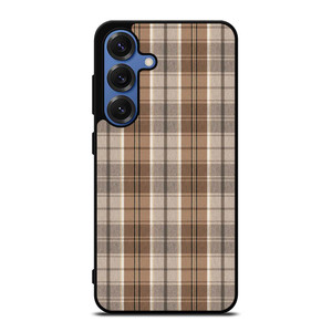 BROWN PLAID PATTERN Samsung Galaxy S25 Case Cover