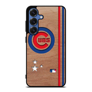 CHICAGO CUBS UBS MLB WOODEN LOGO Samsung Galaxy S25 Case Cover