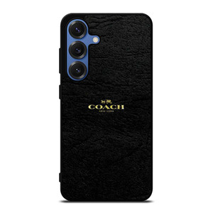 COACH NEW YORK BLACK LEATHER Samsung Galaxy S25 Case Cover COACH NEW YORK BLACK LEATHER Samsung Galaxy S25 Case Cover
