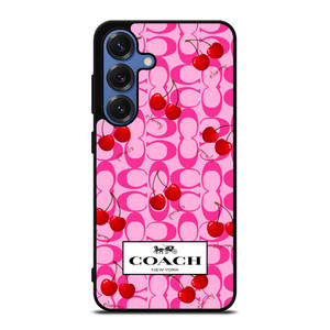 COACH NEW YORK LOGO CHERRY ICON Samsung Galaxy S25 Case Cover