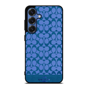 COACH NEW YORK LOGO PATTERN BLUE EMBLEM Samsung Galaxy S25 Case Cover