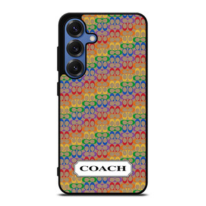 COACH NEW YORK LOGO PATTERN COLORFULI CONS Samsung Galaxy S25 Case Cover