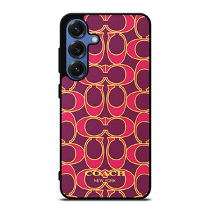 COACH NEW YORK PINK GOLD Samsung Galaxy S25 Case Cover COACH NEW YORK PINK GOLD Samsung Galaxy S25 Case Cover
