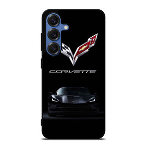 CORVETTE STINGRAY CAR BLACK Samsung Galaxy S25 Case Cover CORVETTE STINGRAY CAR BLACK Samsung Galaxy S25 Case Cover