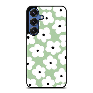 GREEN RETRO FLORAL PATTERN Samsung Galaxy S25 Case Cover GREEN RETRO FLORAL PATTERN Samsung Galaxy S25 Case Cover