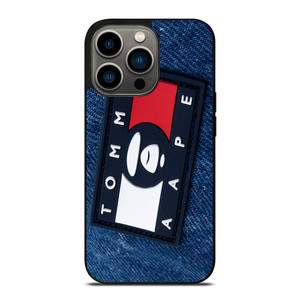 TOMMY HILFIGER JEANS BAPE APE iPhone 13 Pro Case Cover TOMMY HILFIGER JEANS BAPE APE iPhone 13 Pro Case Cover