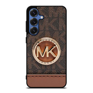 MICHAEL KORS LOGO MK WALLET BROWN Samsung Galaxy S25 Case Cover
