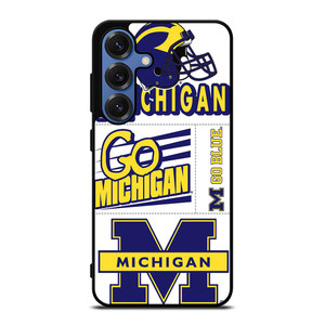 MICHIGAN WOLVERINES STICKER COLLAGE Samsung Galaxy S25 Case Cover