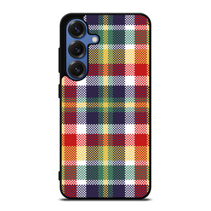 PIXELIZED TARTAN PATTERN Samsung Galaxy S25 Case Cover