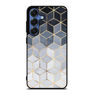 SOFT BLUE GRADIENT CUBES Samsung Galaxy S25 Case Cover SOFT BLUE GRADIENT CUBES Samsung Galaxy S25 Case Cover