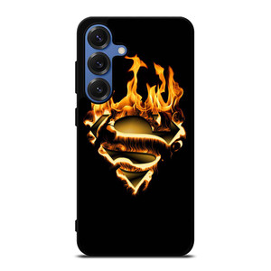 SUPERMAN LOGO FIRE Samsung Galaxy S25 Case Cover